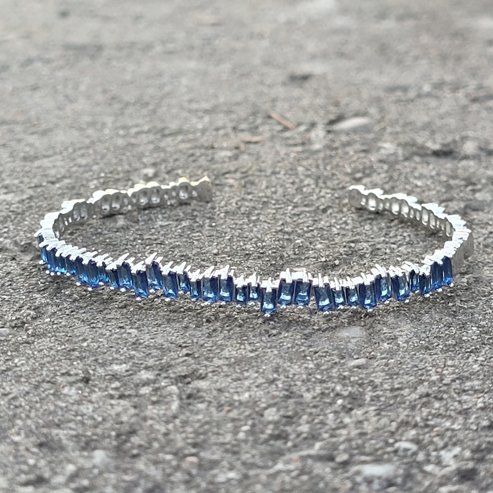 Silver Crystal Adjustable Bracelet